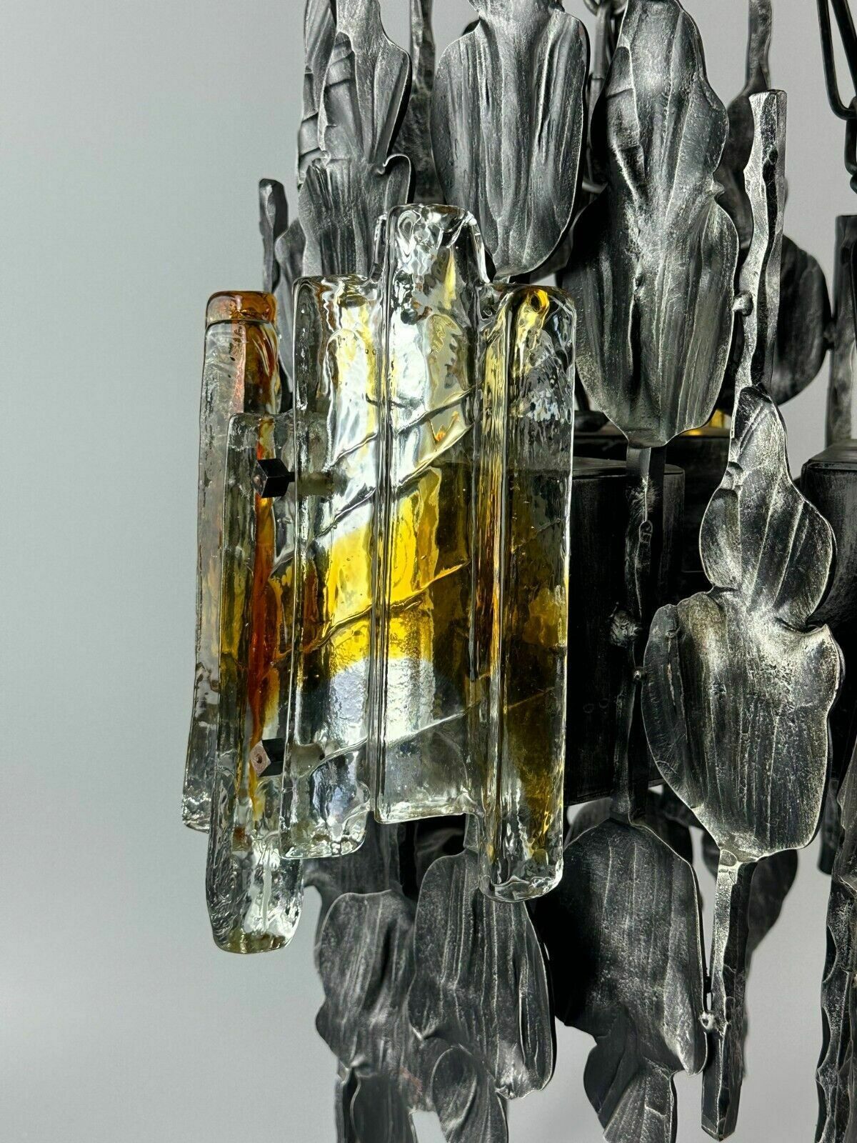 60s 70s Brutalist Chandelier Ceiling Lamp Tom Ahlström & Hans Ehrlich photo Lighting