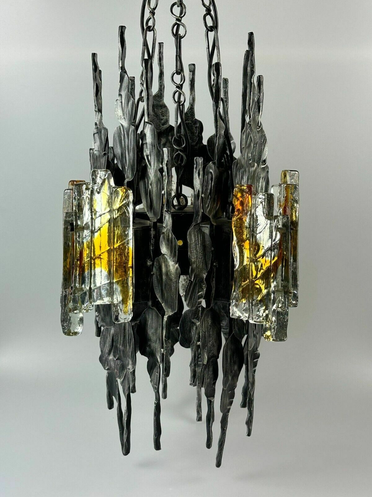 Lighting 60s 70s Brutalist Chandelier Ceiling Lamp Tom Ahlström & Hans Ehrlich photo