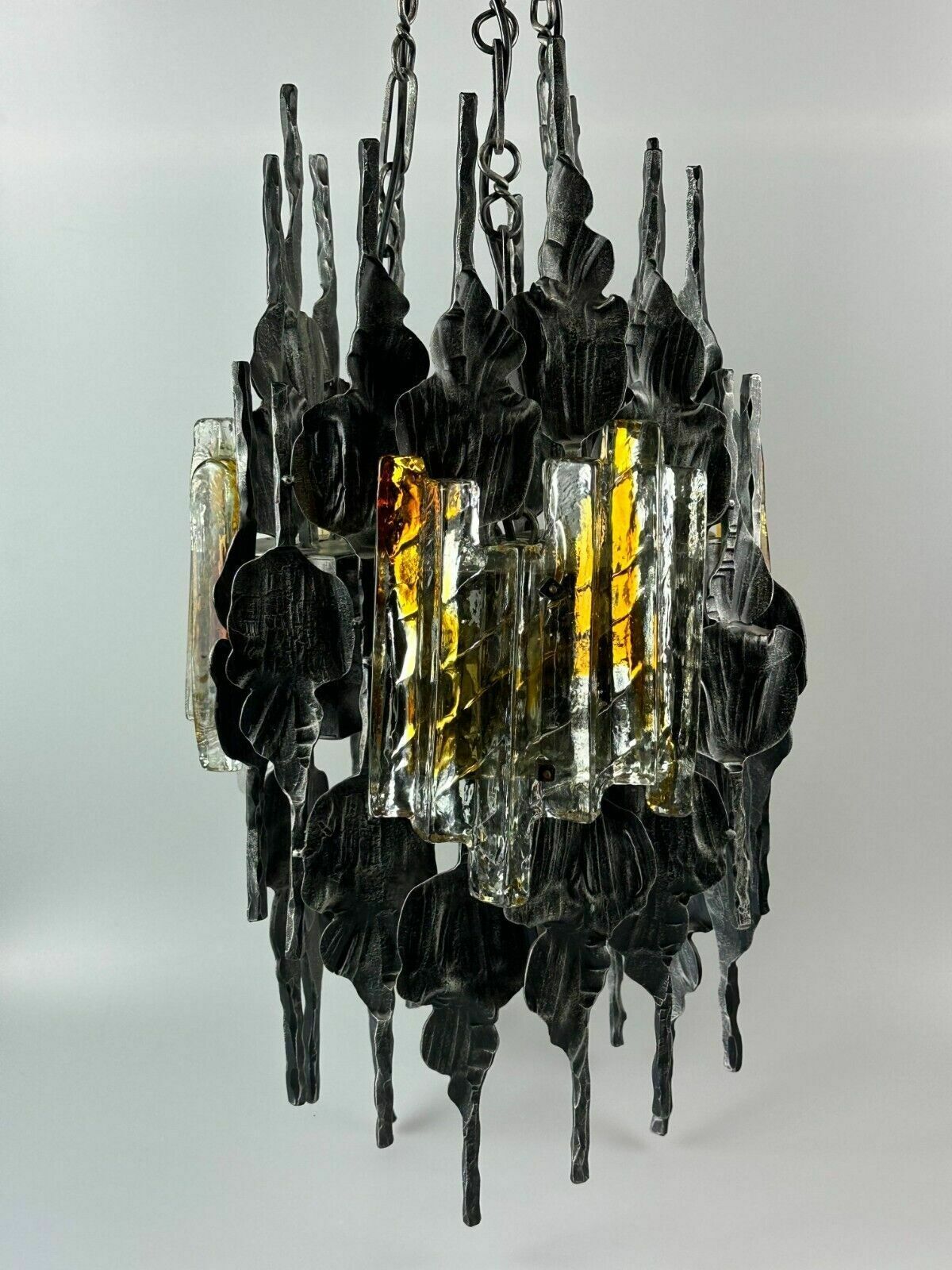 photo buy 60s 70s Brutalist Chandelier Ceiling Lamp Tom Ahlström & Hans Ehrlich