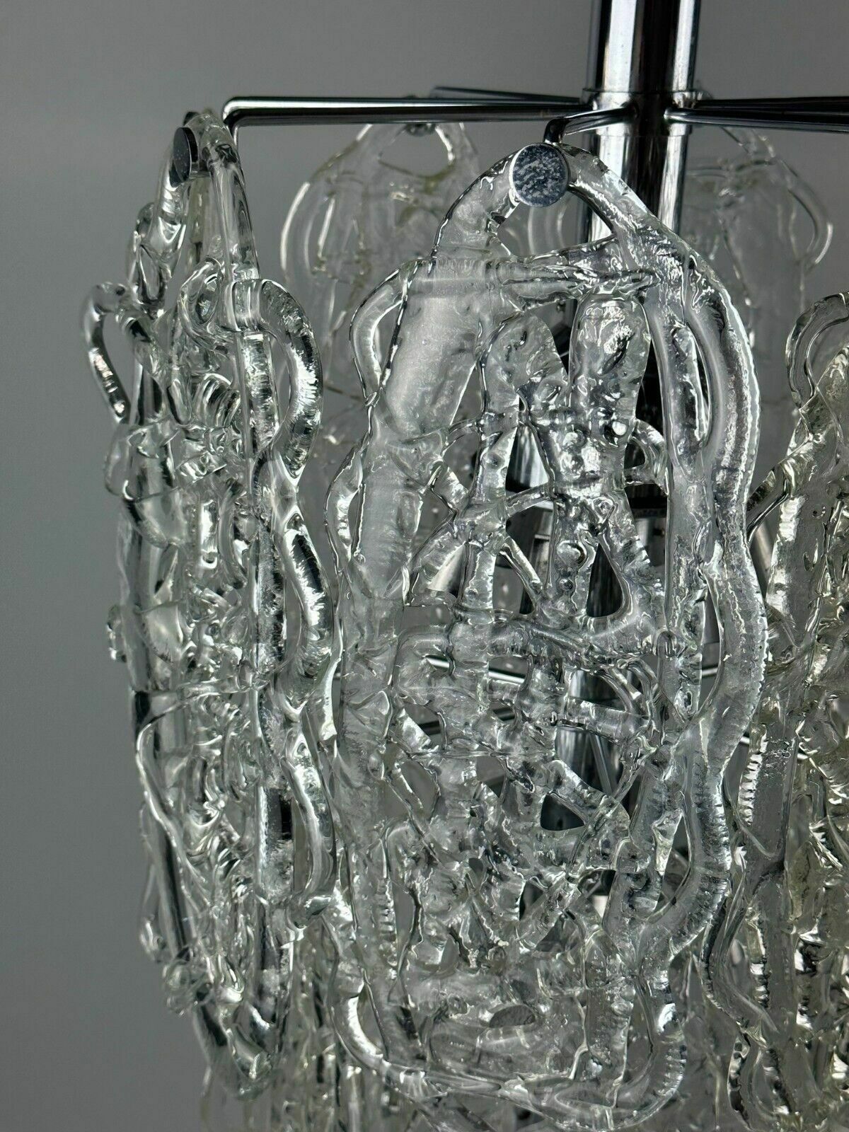 60s 70s Chandelier Av Mazzega Chandelier “Ragnatela” Murano Glass Space Age photo Lighting