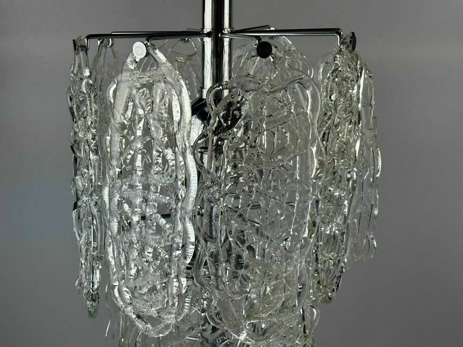 Lighting 60s 70s Chandelier Av Mazzega Chandelier “Ragnatela” Murano Glass Space Age photo