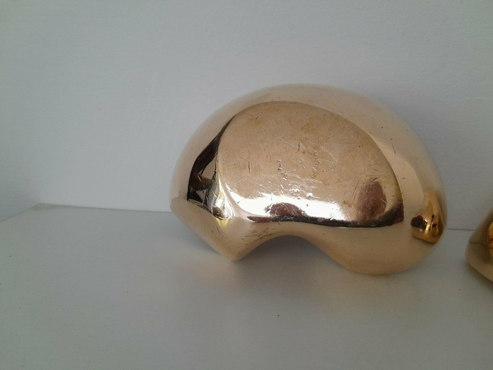 1160.0 Belgian Polished Bronze Vide Poches In The Style Of Ado Chale, 1970s, Set Of 3 photo