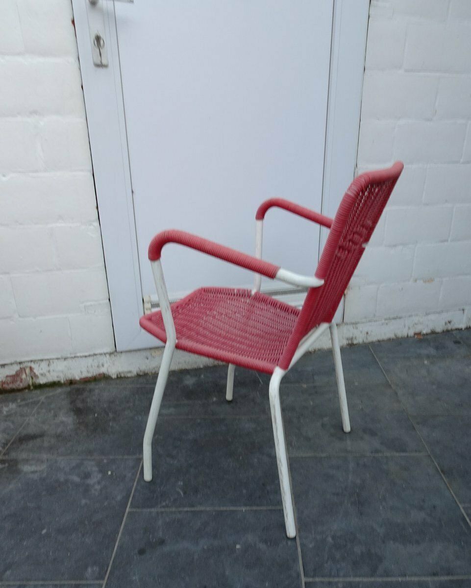 Furniture Vintage Italian Chairs In Orange, 1950s, Set Of 6 photo