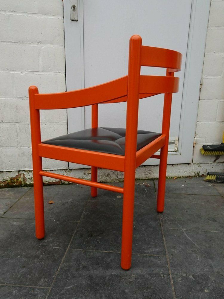 Orange Carimate Armchair By Vico Magistretti, 1970s photo buy