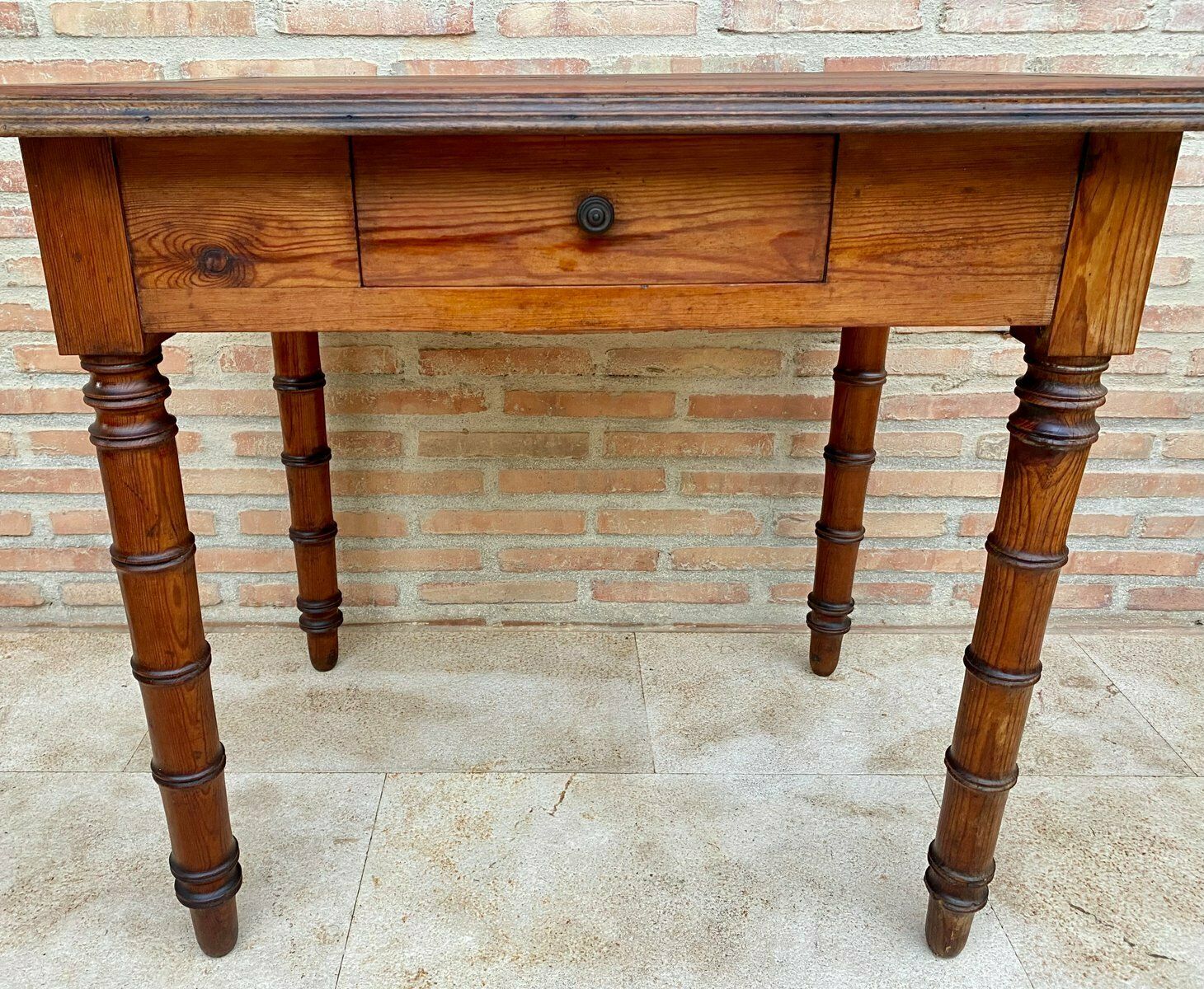 Early 20th Century French Oak Worktable With One Drawer, 1920s photo Furniture