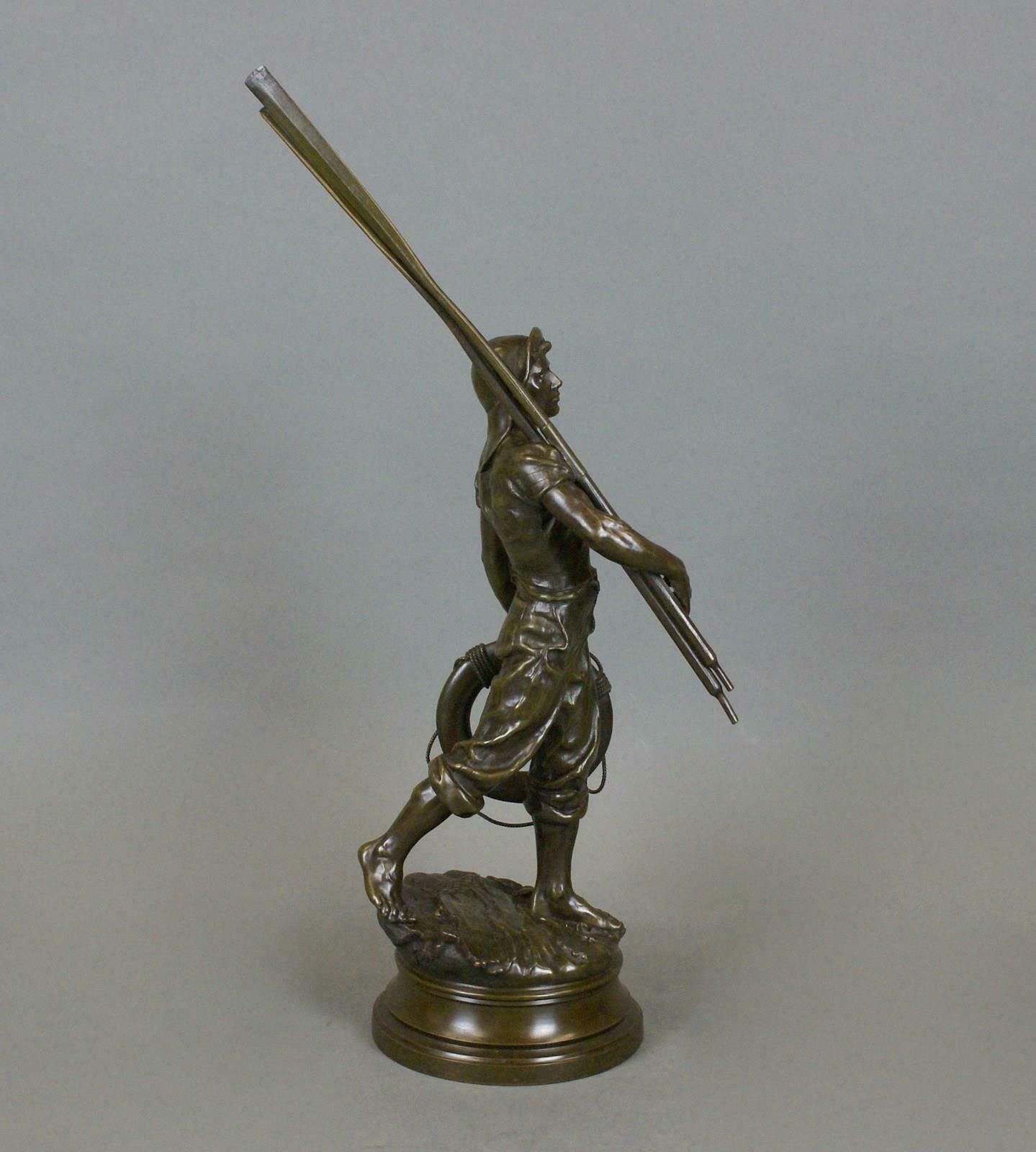 A 19th Century French Bronze Figure Of A Boatman photo 1750.0