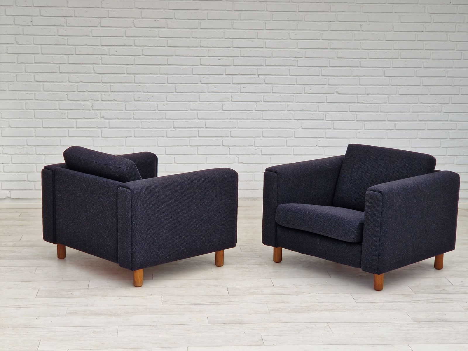 1970s, Danish Design By H.J. Wegner, Reupholstered Armchair, Model Ge300. photo for sale