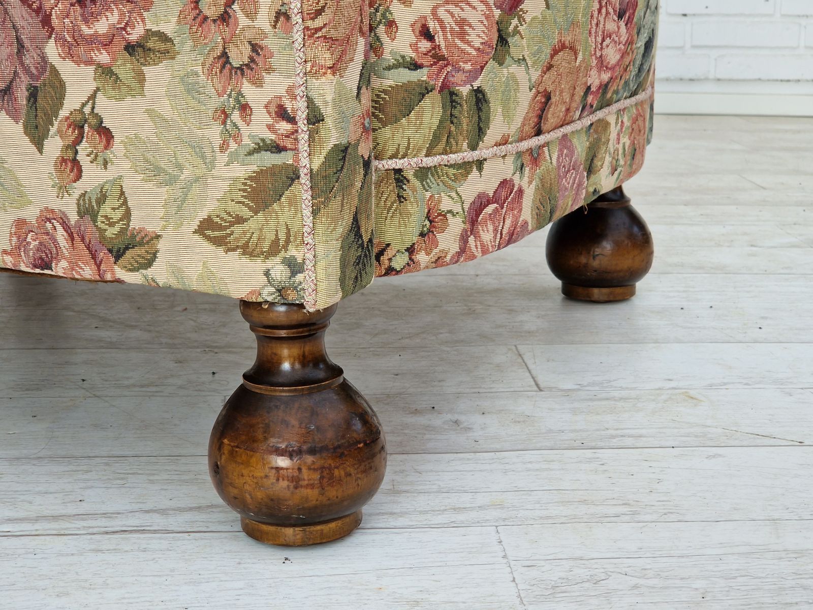 1950s, Danish Vintage Relax Chair In "Flowers" Fabric, Original Condition. photo 1560.0