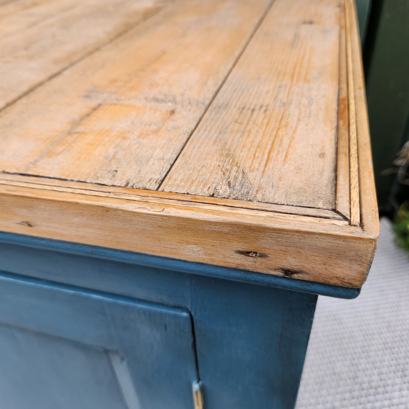 Kitchen Larder Cupboard, Upcycled With Farrow & Ball Inchyra Blue photo vintage
