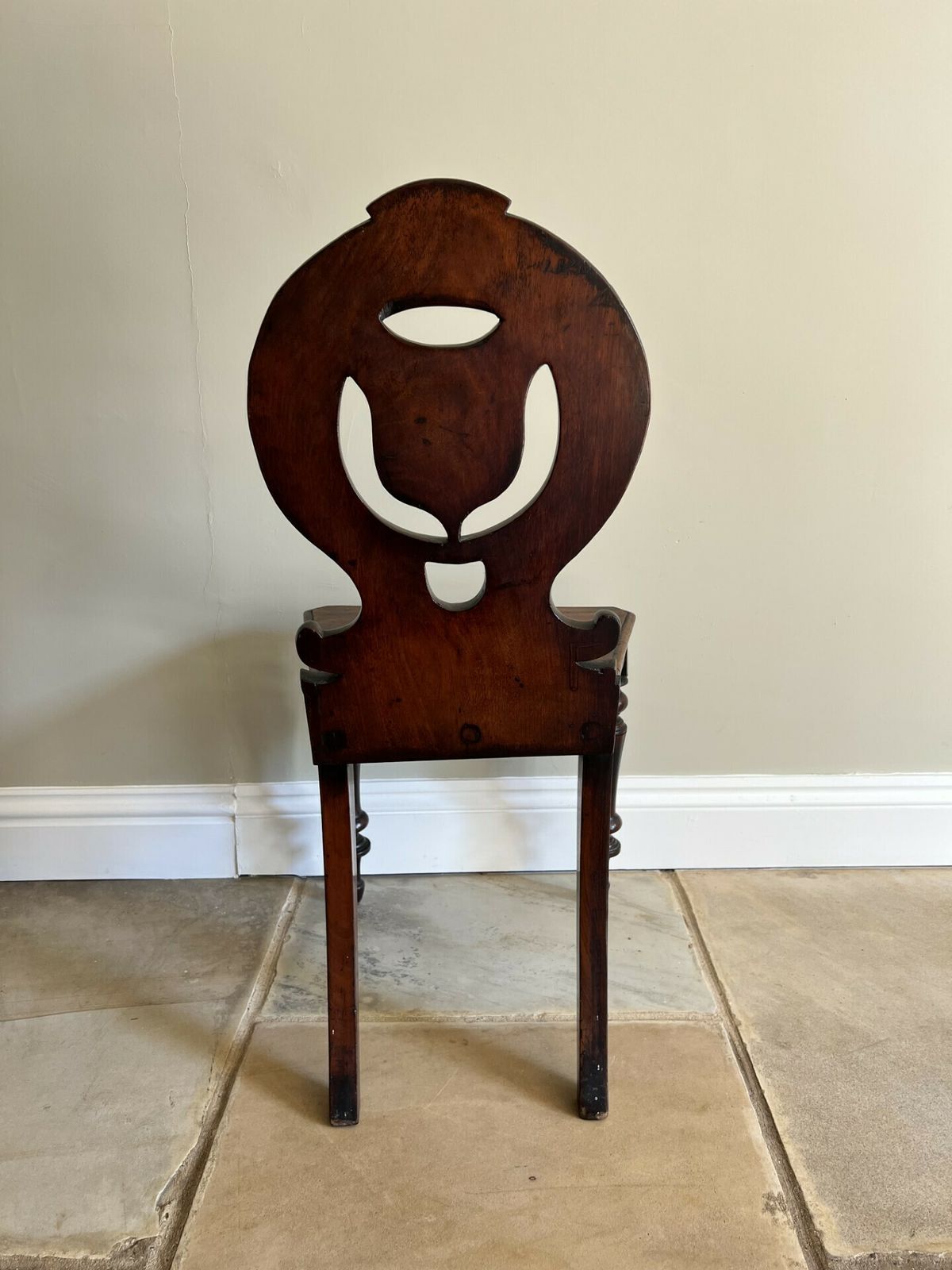 Quality Pair Of Antique Quality Carved Mahogany Hall Chairs photo vinterior