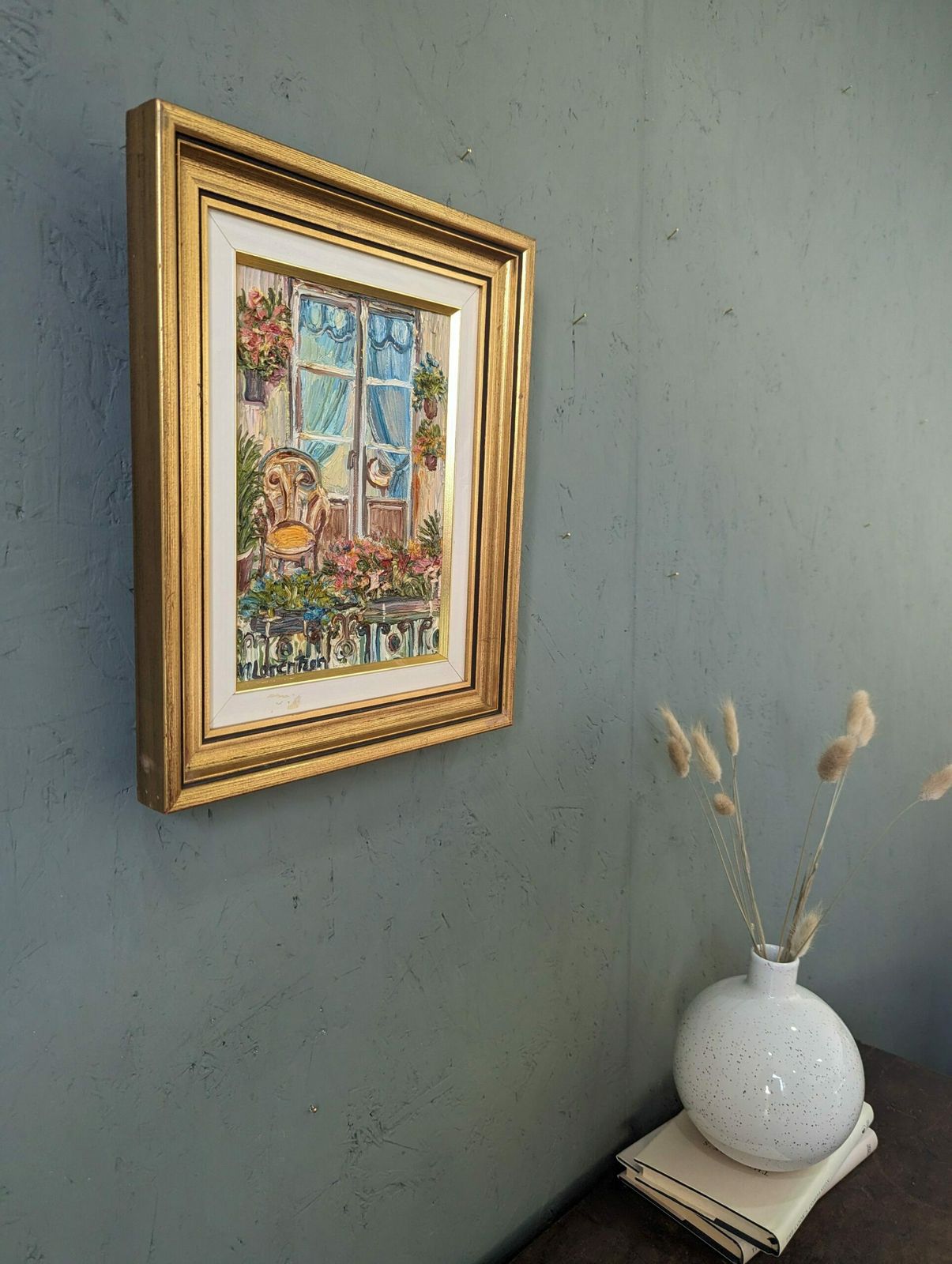 Mini Landscapes Balcony Garden, Oil Painting photo for sale