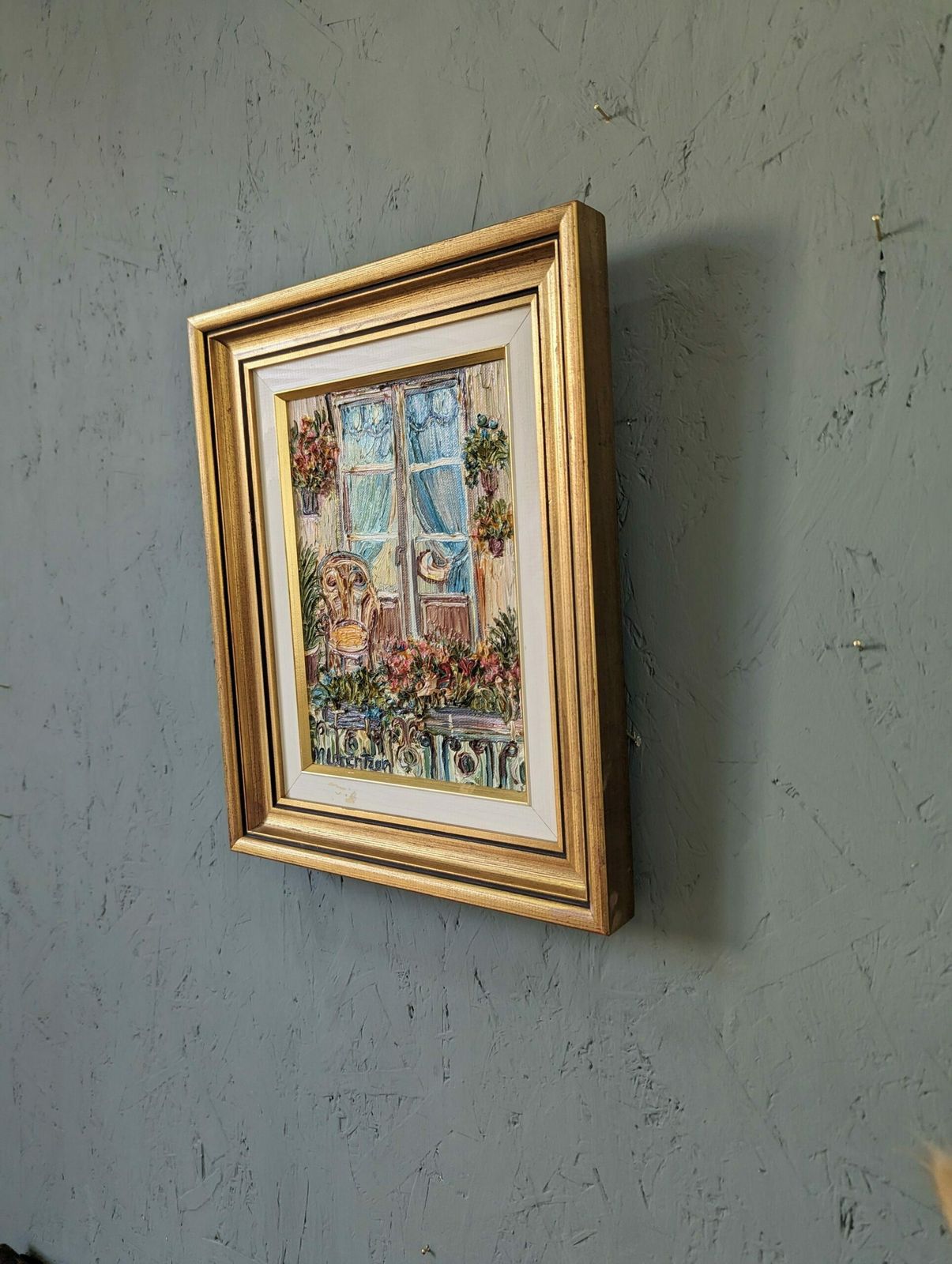 Mini Landscapes Balcony Garden, Oil Painting photo Art