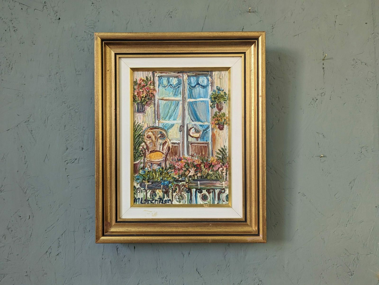 photo furniture Mini Landscapes Balcony Garden, Oil Painting