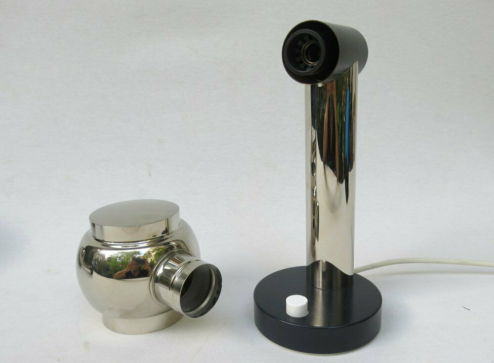 photo vinterior Small Italian Table Lamps In Brass, 1970s, Set Of 2
