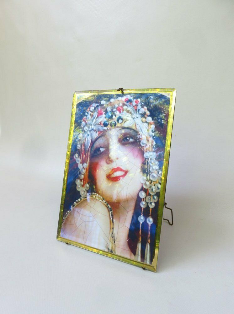 Large Art Nouveau Picture Frame In Brass, 1890s photo for sale
