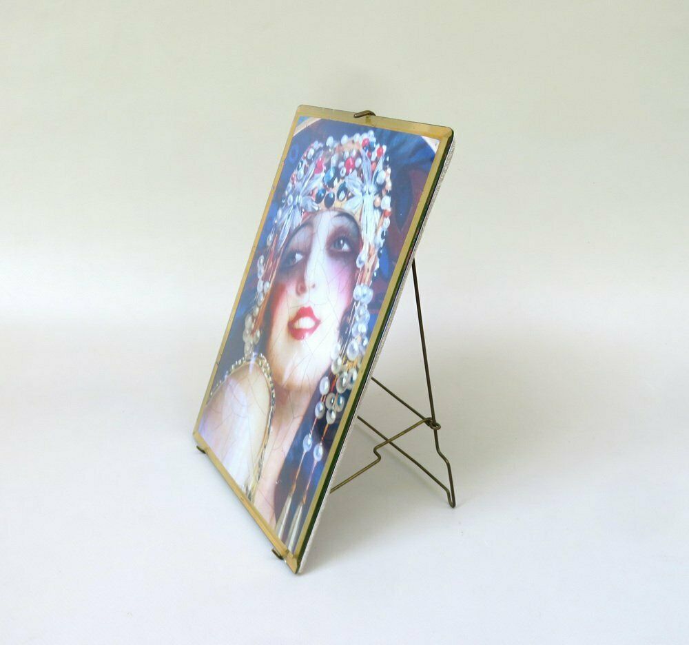 Large Art Nouveau Picture Frame In Brass, 1890s photo Home Decor