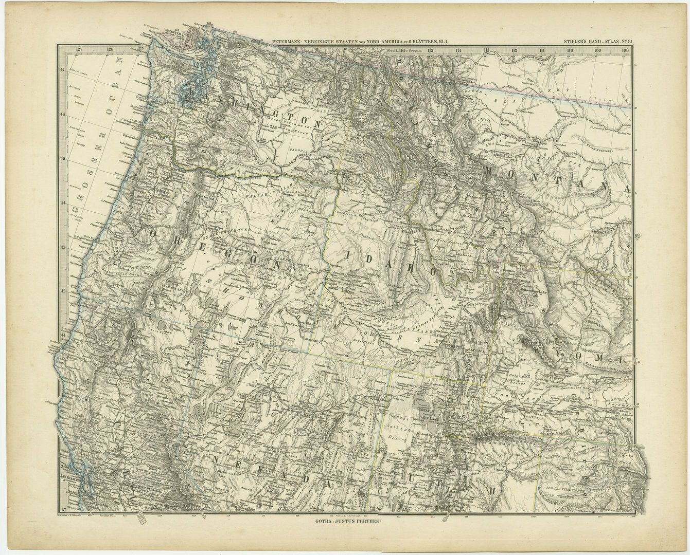 Set Of 4 Antique Maps Of Part Of The United States Of America photo furniture