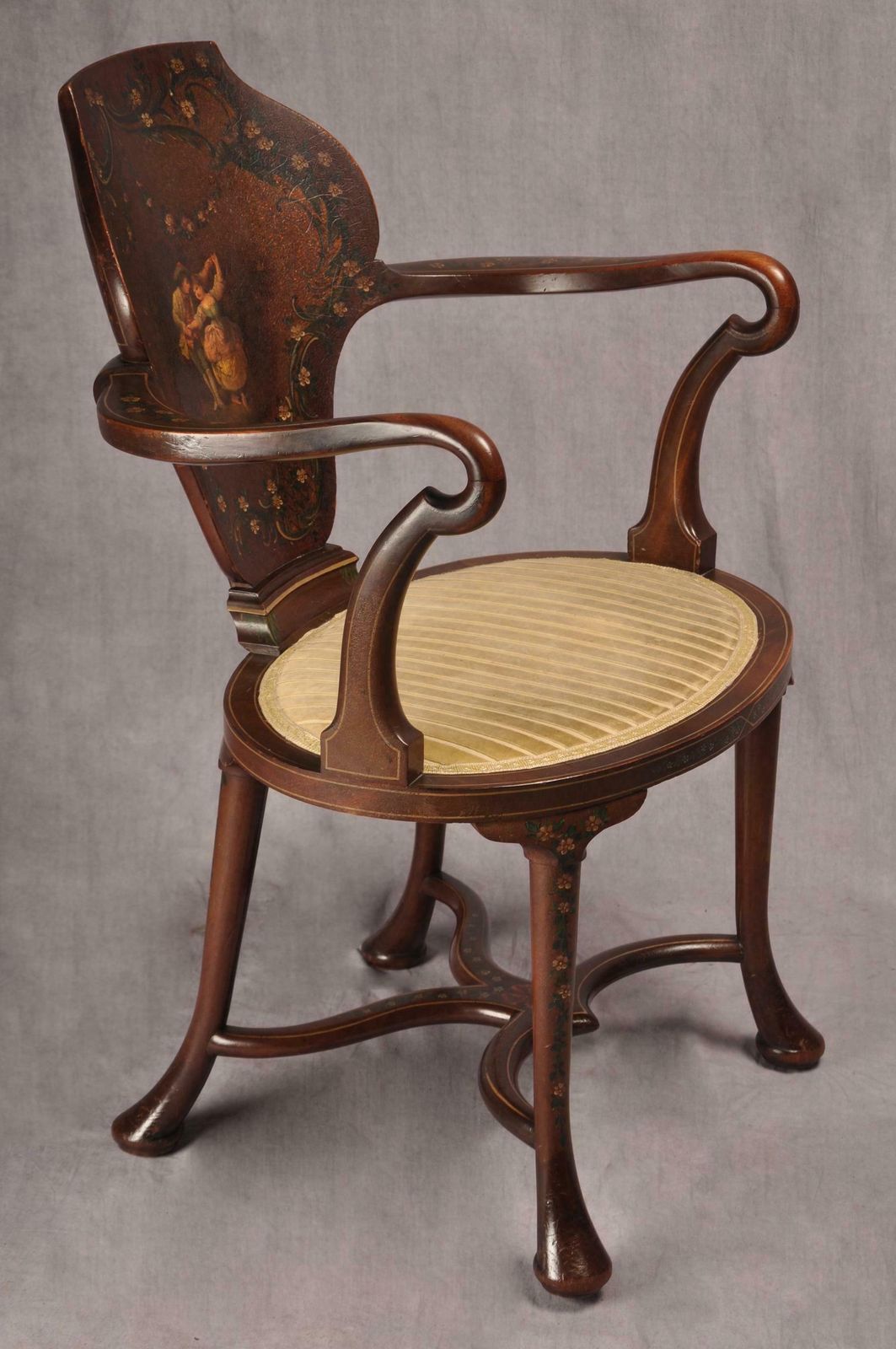 photo furniture Fine Painted Mahogany Edwardian Armchair