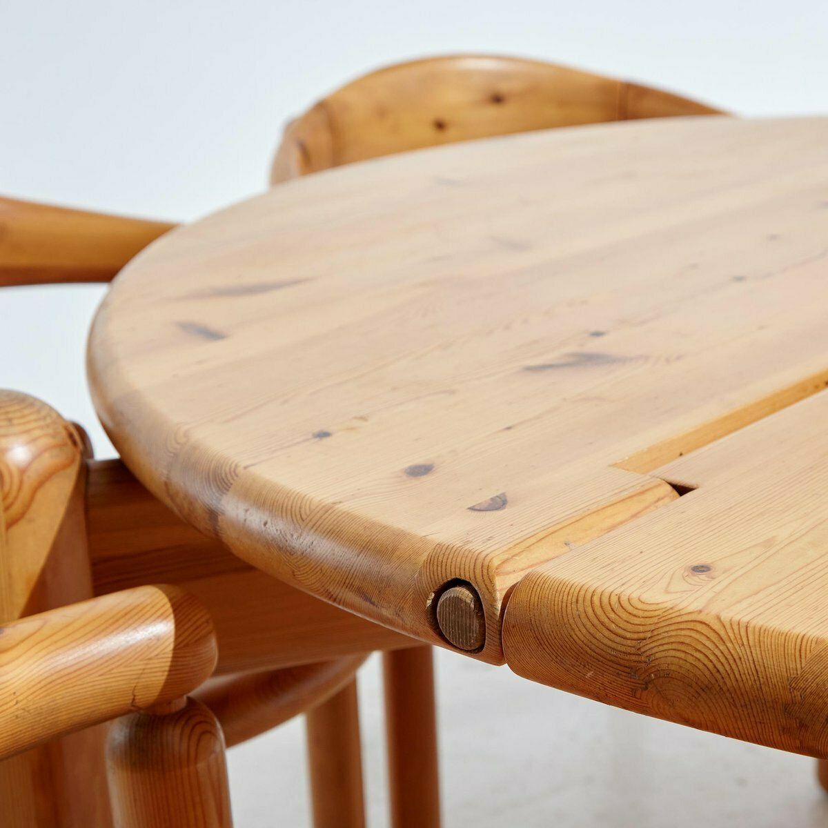 Pinewood Dining Set By Rainer Daumiller For Hanex, 1980s, Set Of 7 photo Furniture