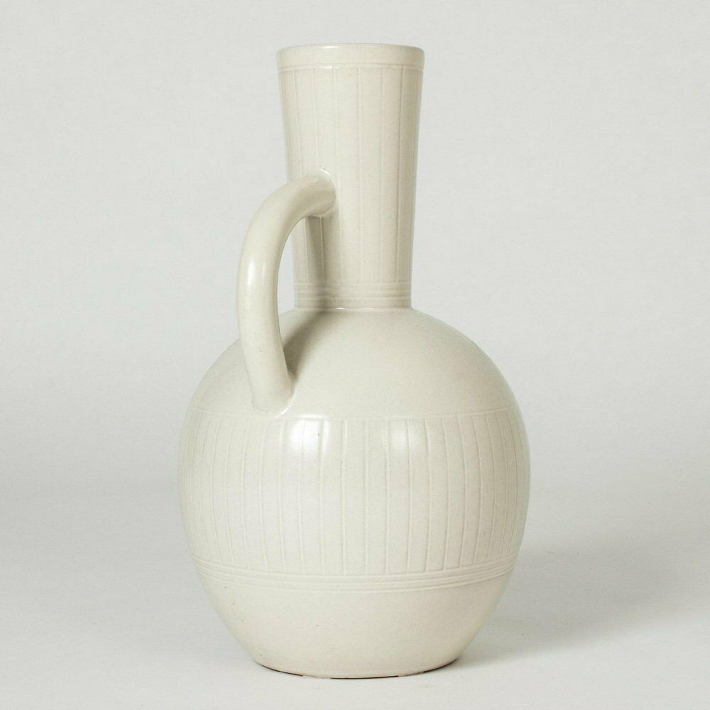 Modernist Floor Vase By Andersson & Johansson For Höganäs, 1940s photo furniture