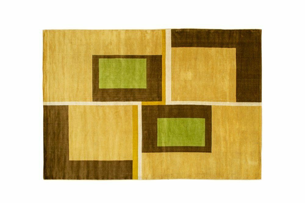 Italiaans Wollen Vloerkleed Met Geometrische Motieven, Jaren 1950