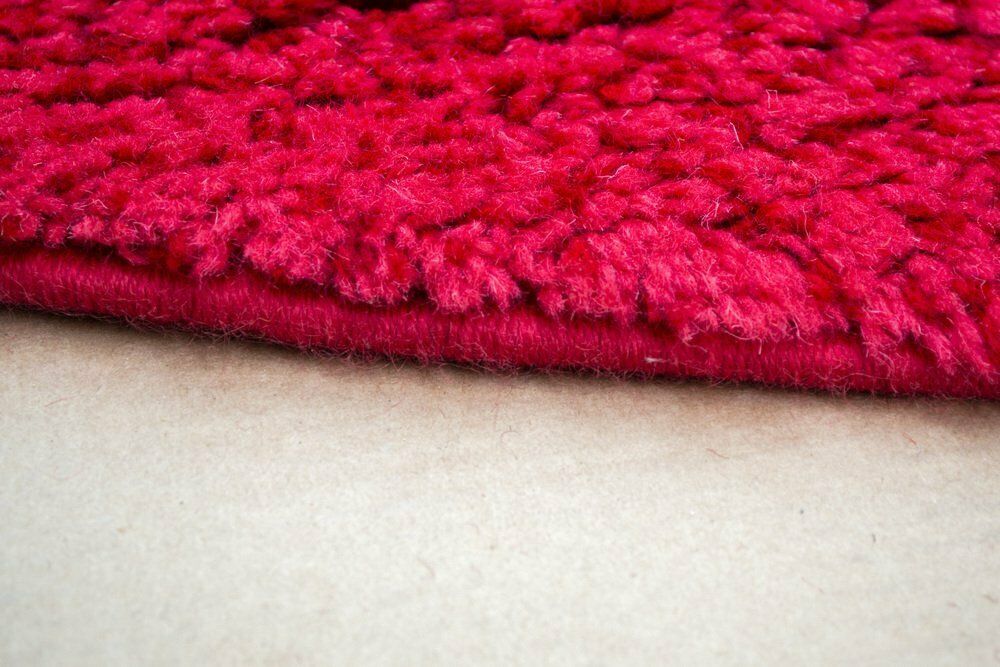 Rode Rug Van Desso, Ca. Jaren 1970, Vintage photo Textiel