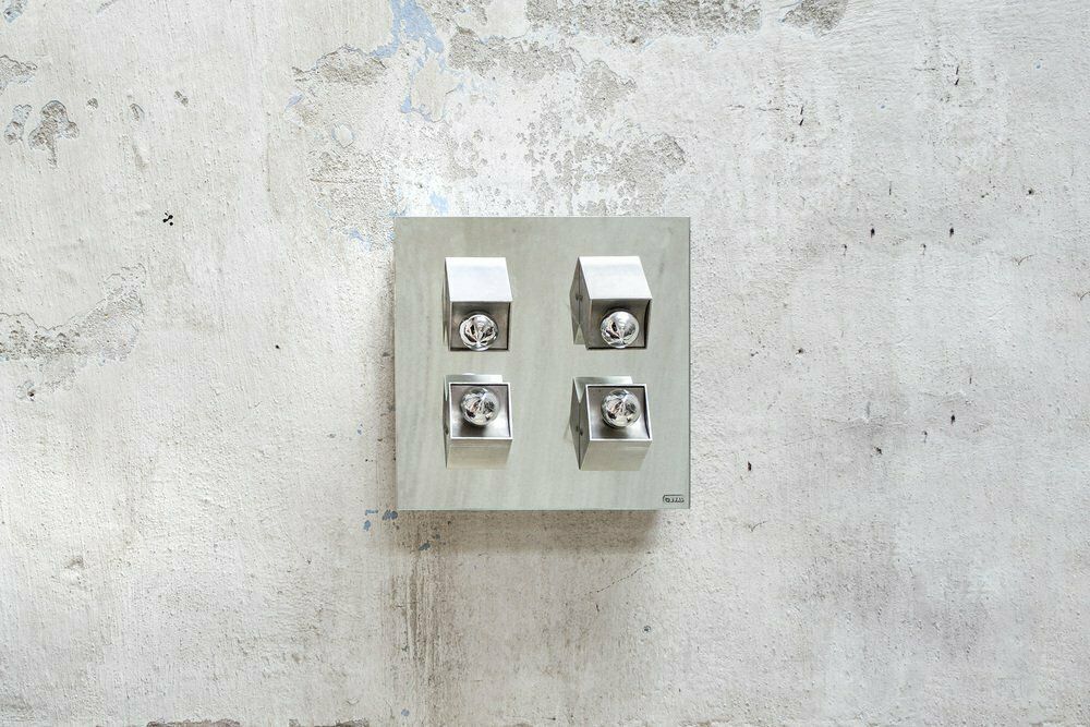 Italiaanse Aluminium Plafondlamp, Jaren 1970 photo furniture