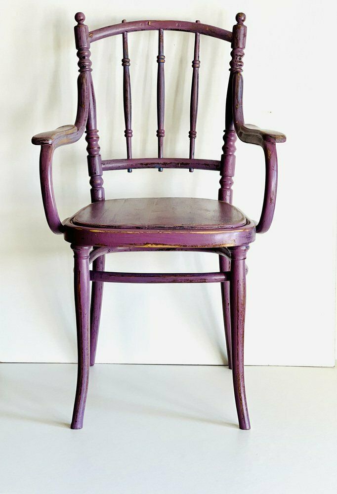 Vintage Painted Oak Armchair