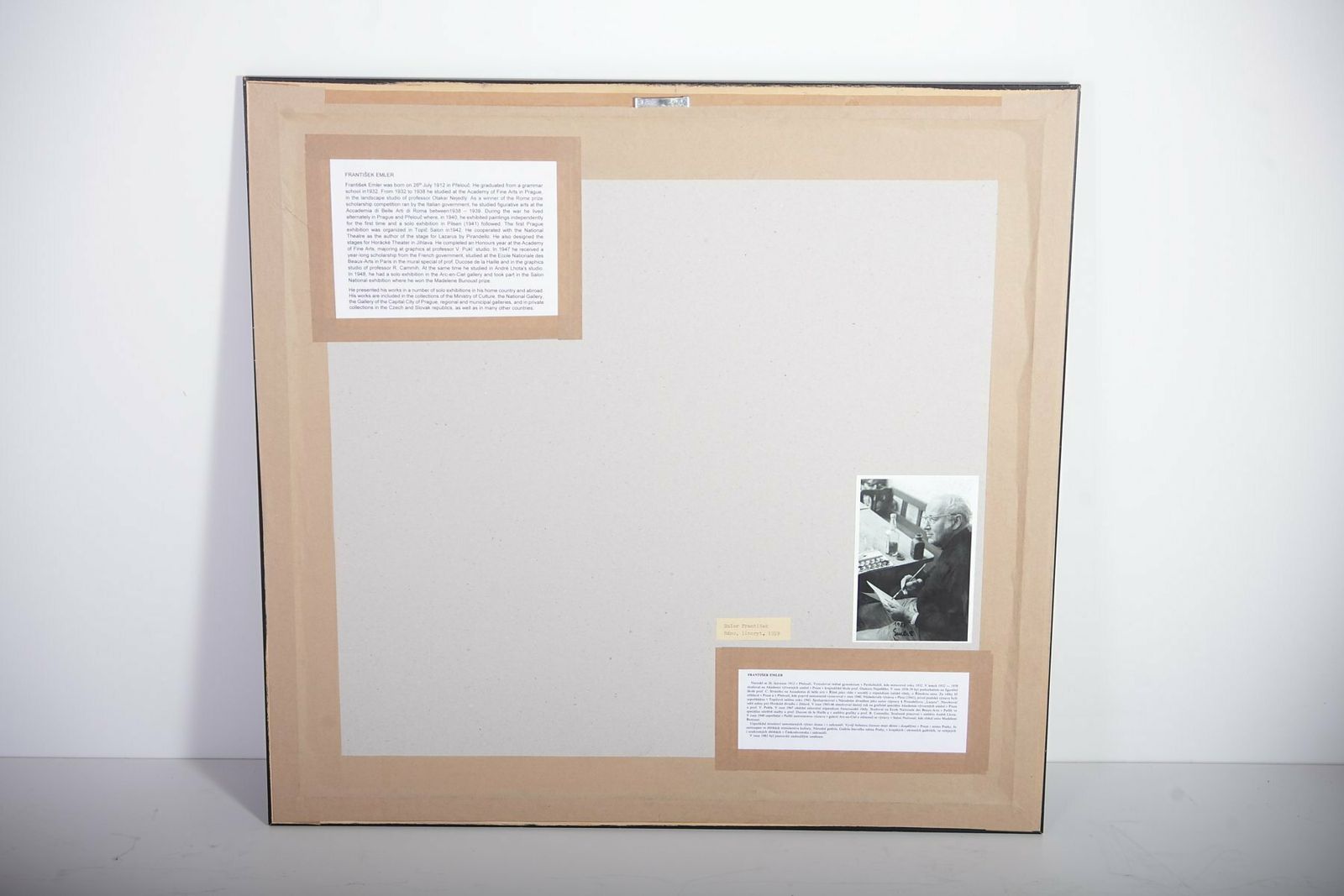 Frantisek Emler, Nude Morning, Linocut On Paper, 1959, Framed photo vintage