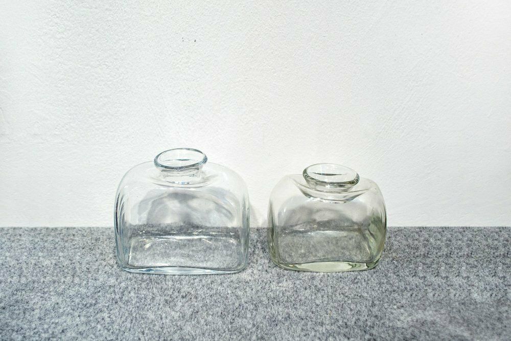 Vintage Italiaans Murano Glas Vazen In De Stijl Van Barbini, Jaren 1970, Set Van 2