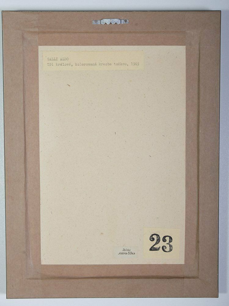 Aldo Galli, Three Kings, 1965, Pencil On Paper, Framed photo Art