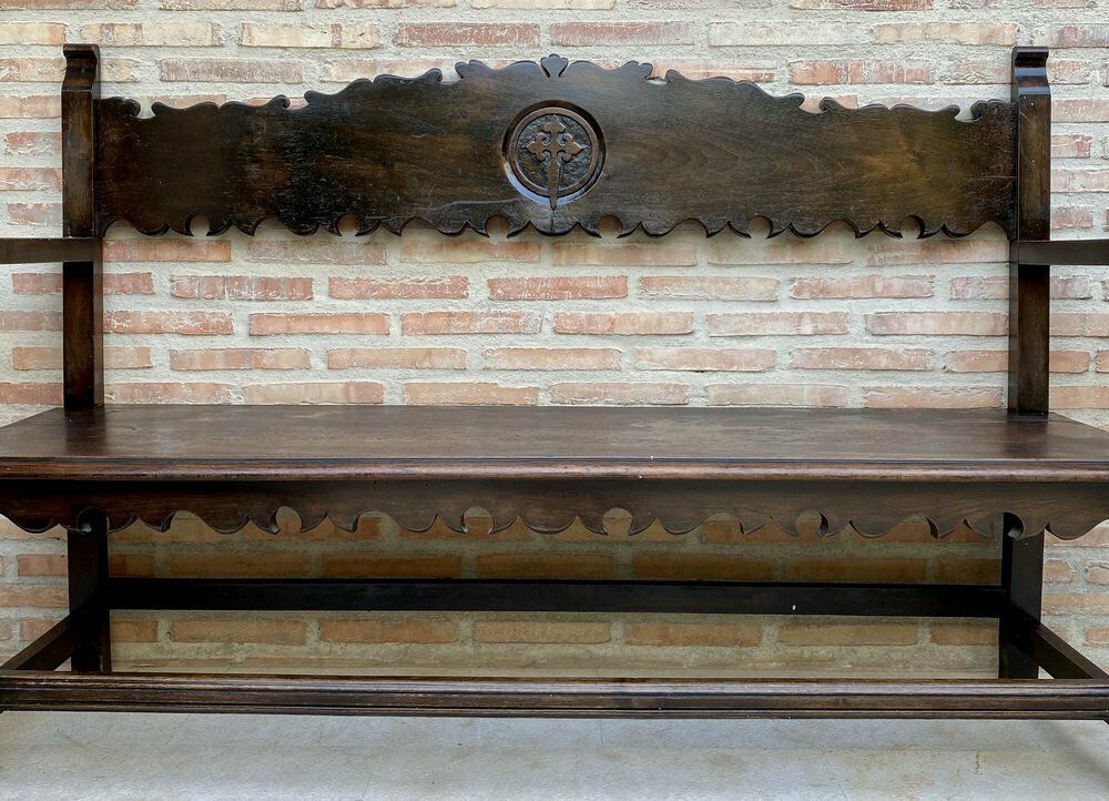 Vintage French Bench In Wood, 1920 photo for sale