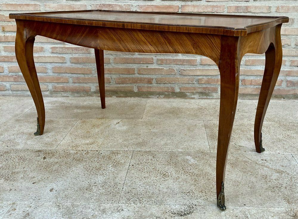 French Marquetry Bronze Ormolu Mounted Center Or Coffee Table, 1920s photo 2912.0