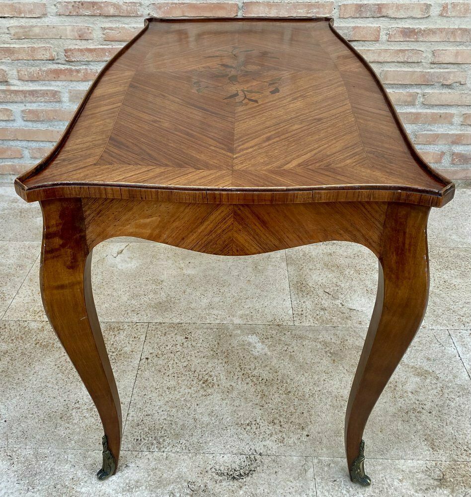 French Marquetry Bronze Ormolu Mounted Center Or Coffee Table, 1920s photo buy