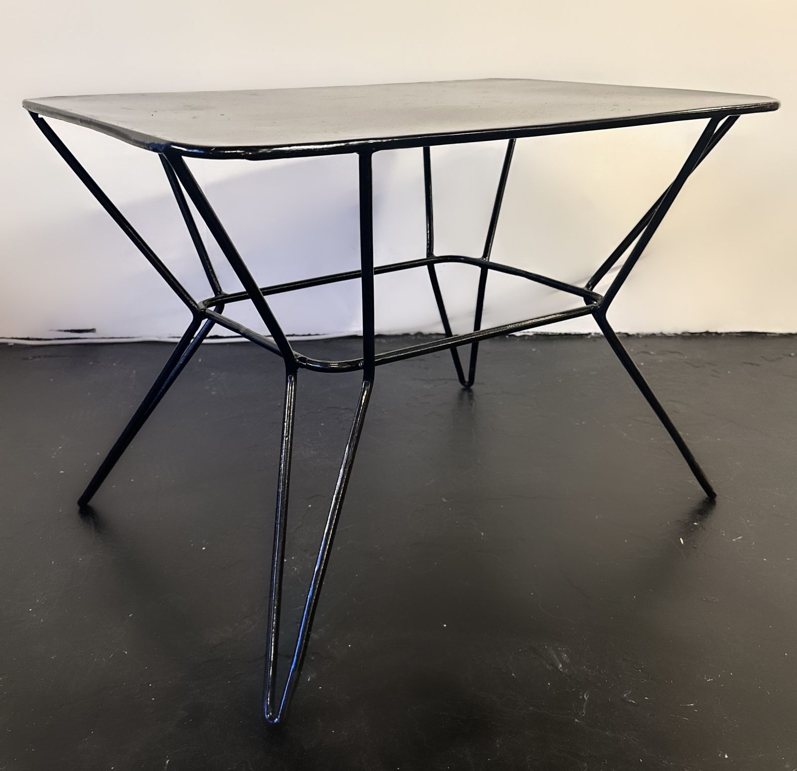 Black French Iron Table, 1950, 1950s photo Furniture