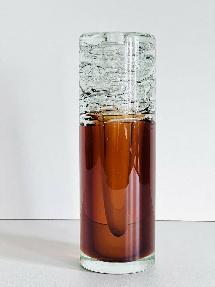 Glass Vase Whirpool By Frantisek Vizner, Skrdlovice, 1968