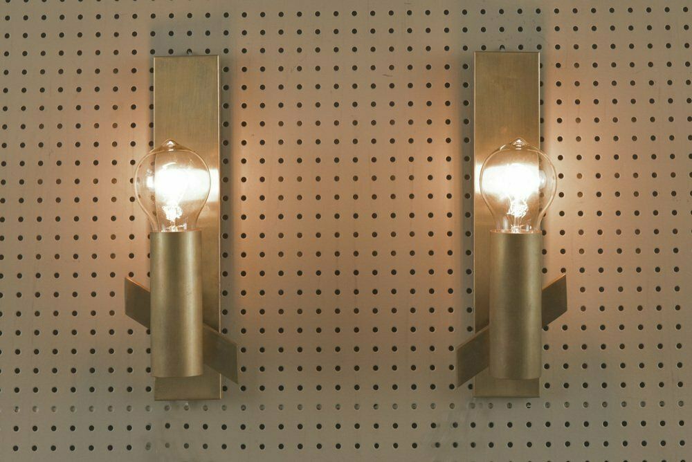 Art Deco Wall Lamps In Factory Design, Germany, 1960, Set Of 2 photo vintage