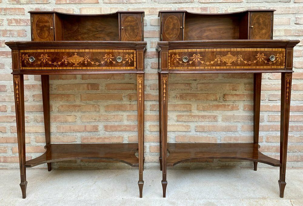 Nightstands With French Marquetry Inlaid, 1920s, Set Of 2 photo furniture