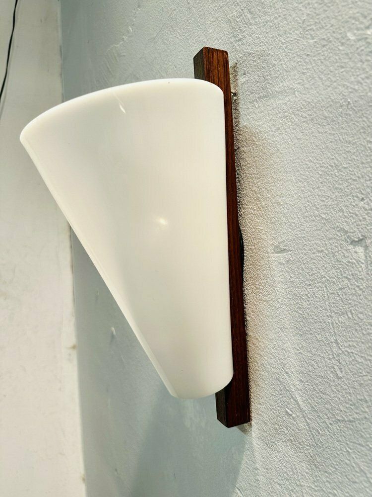 Teak And Acrylic Glass Wall Light By Hans Agne Jakobsson For Markaryd, 1950s photo 529.0