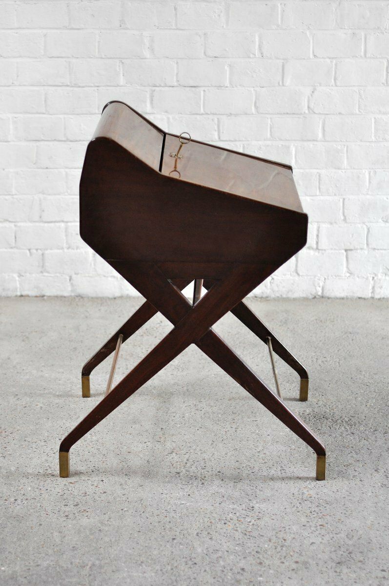 Mid Century Mahogany Bar Cabinet By Osvaldo Borsani, Italy, 1950s photo for sale