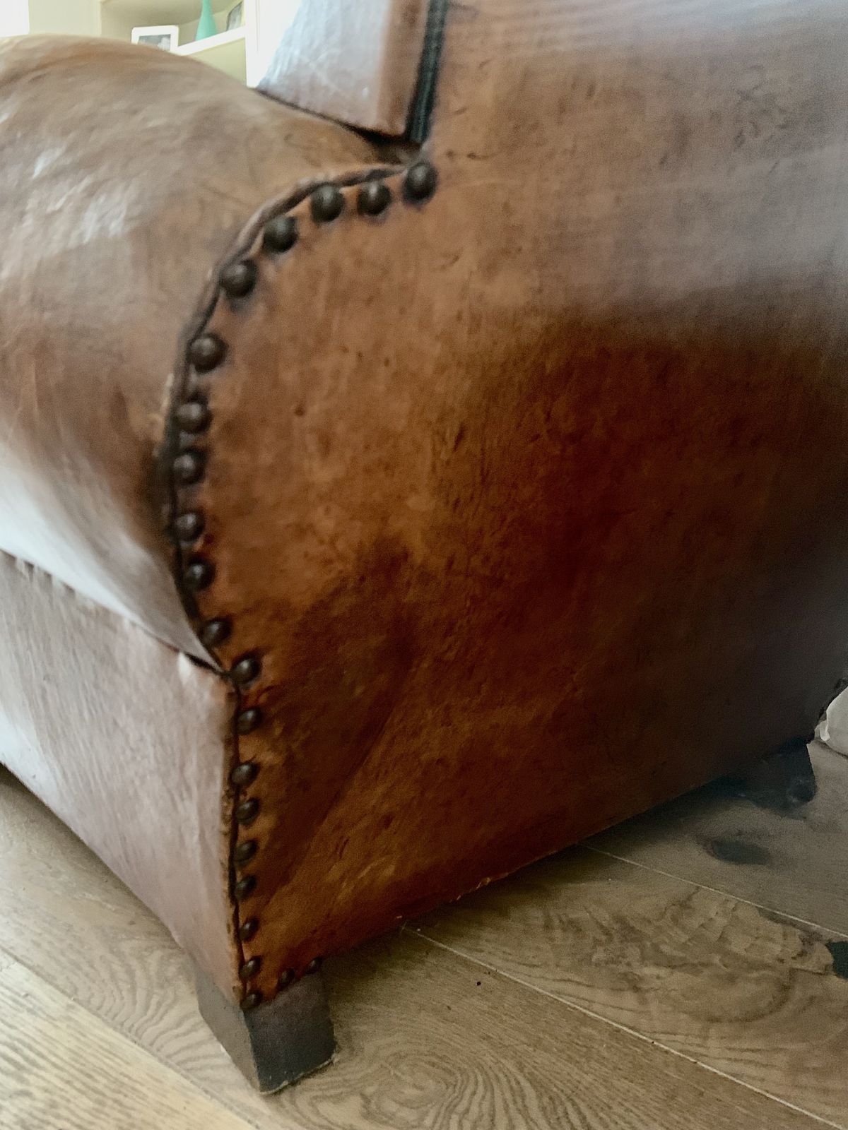 Pair Of 1950s Leather Club Chairs   Original Condition photo for sale