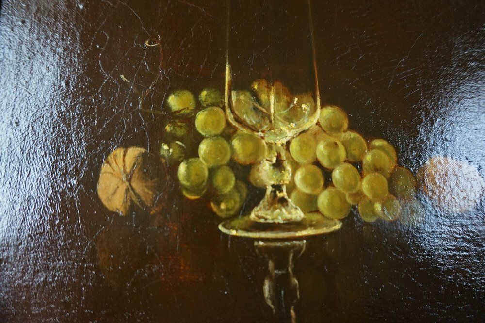 Belgian Artist, Still Life, 1983, Oil On Canvas Paintings, Set Of 3 photo vintage