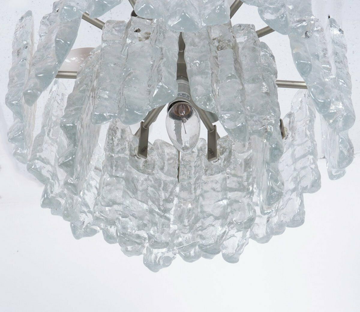 photo furniture Ice Glass Chandelier By J. T. Kalmar For Kalmar Franken Kg, 1960s