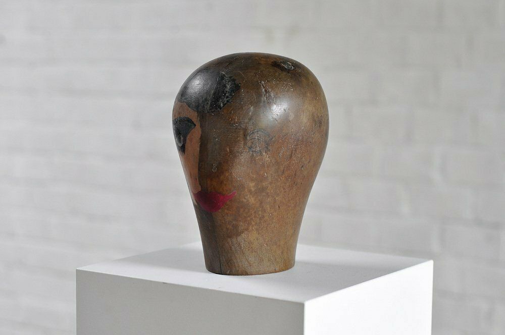 Surrealist Bauhaus Wooden Head Sculpture, 1920s photo 3203.0