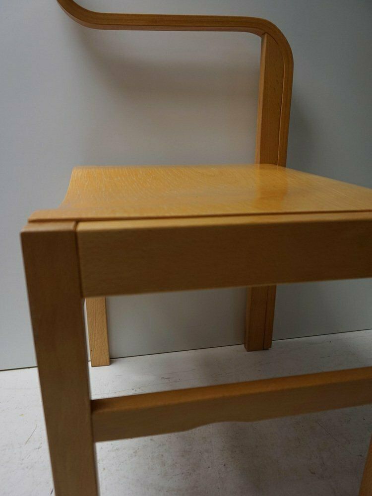 Dutch Plywood And Beech Armchair Attributed To Enraf Nonius For Delft, 1970s photo vinterior