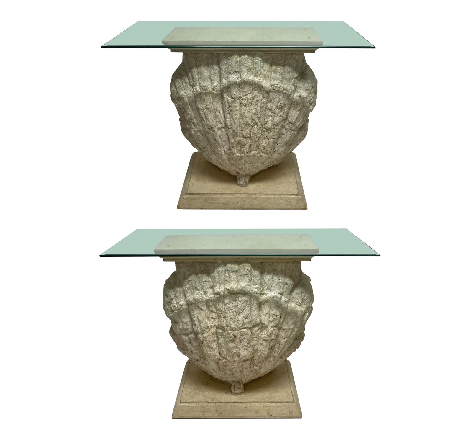 photo for sale A Pair Of Mid Century Scallop Shell Consoles In The Manner Of Serge Roche