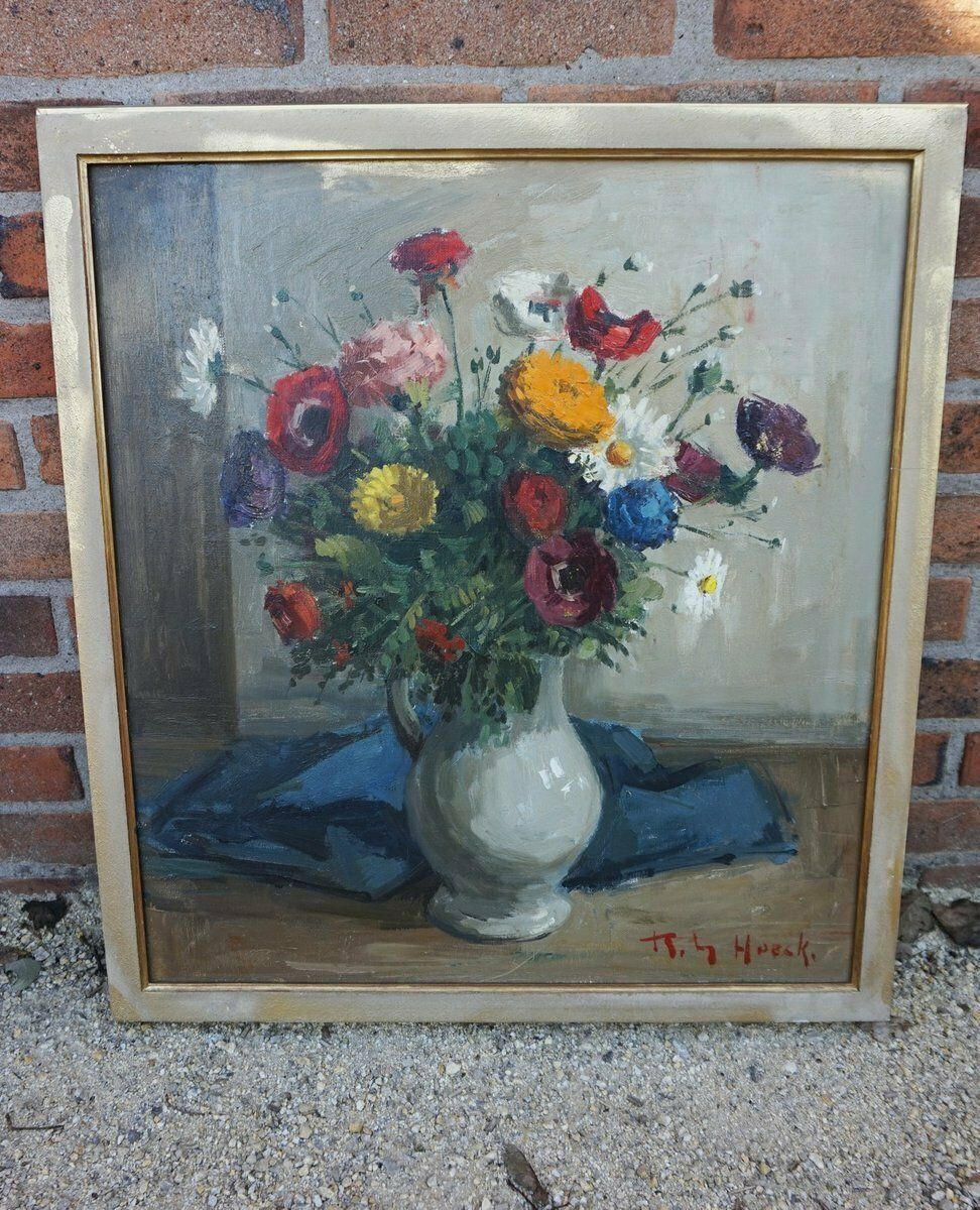 Belgium Painting, 20th Century, Oil On Canvas, Framed