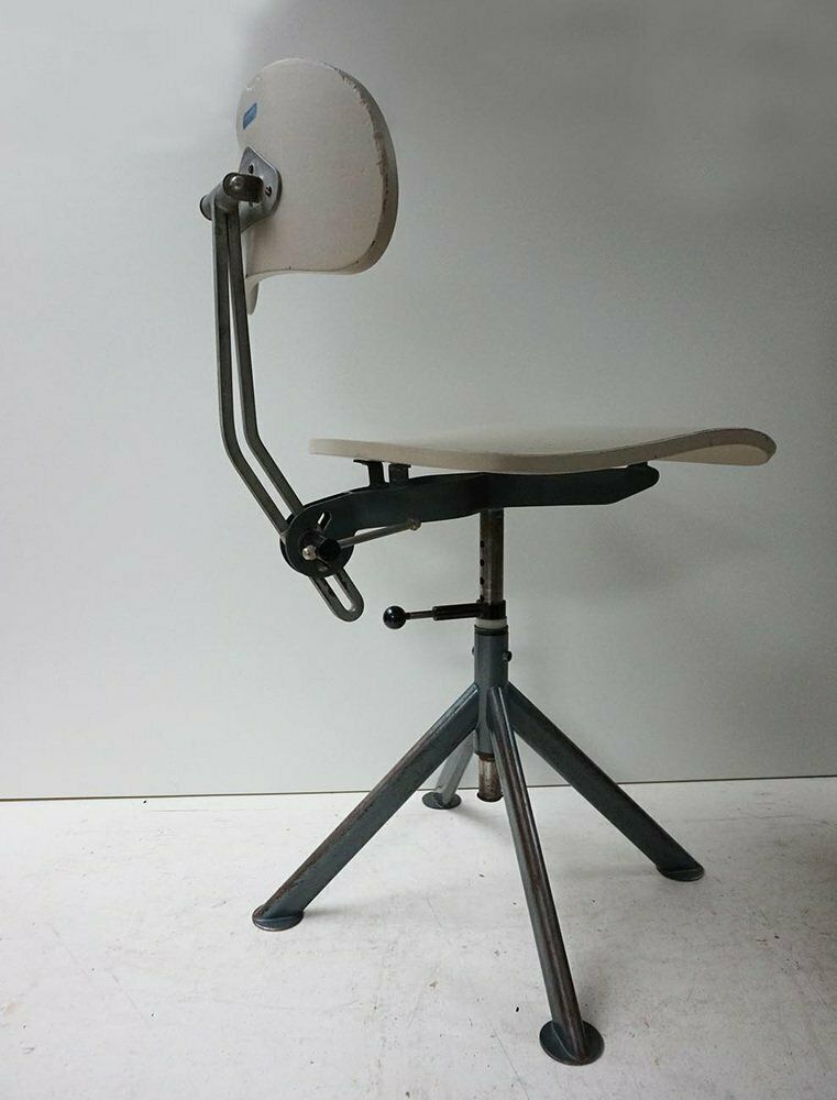 Swedish Industrial Architect Work Desk Chair By John Odelberg & Anders Olsen, 1940s photo Furniture