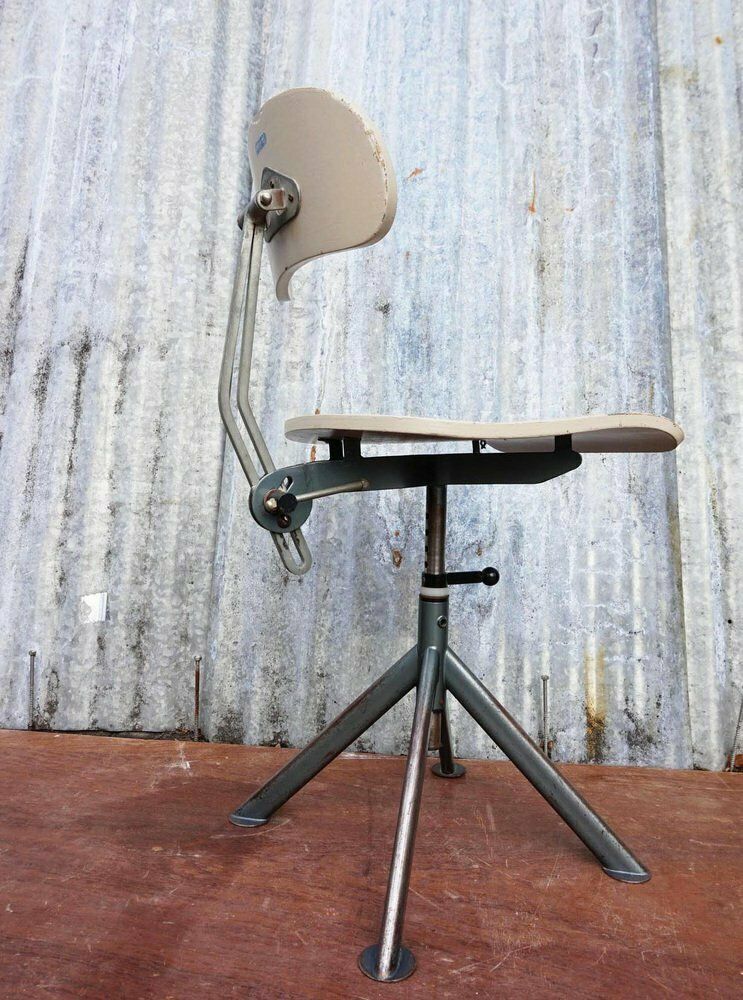 Swedish Industrial Architect Work Desk Chair By John Odelberg & Anders Olsen, 1940s photo 586.0