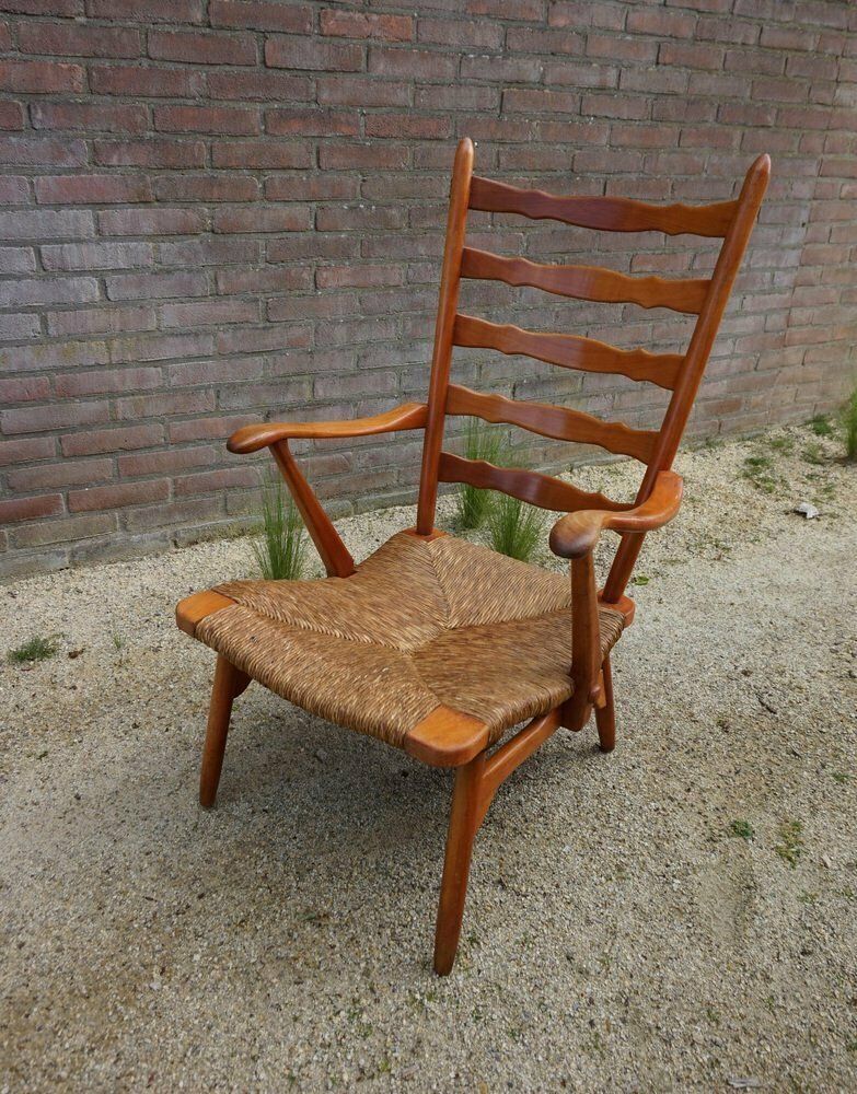 771.0 Mid Century Dutch Organic Shaped Armchair From De Ster Gelderland, 1950s photo